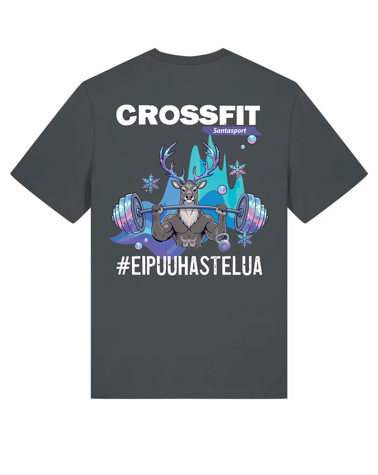 CrossFit SantaSport Reindeer Tee – Anthracite